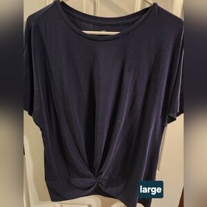 Navy Women's Top Size Large